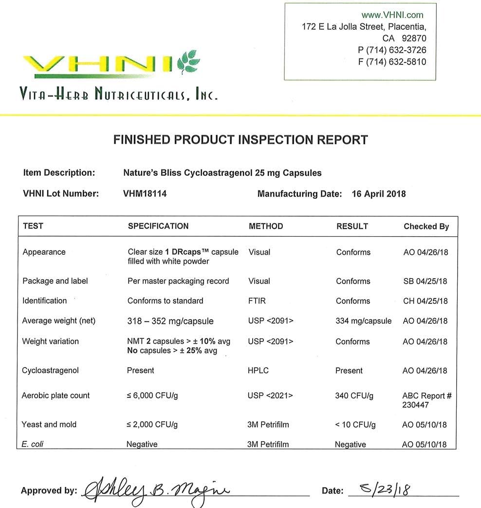 Nature'sbliss Telomere Supplements Cycloastragenol 25mg 99%, Astragalus Root Extract, Anti Aging Supplement, Made in USA, Immunity Boost, Stomach Acid Protected, Super Absorption, 90 Capsules