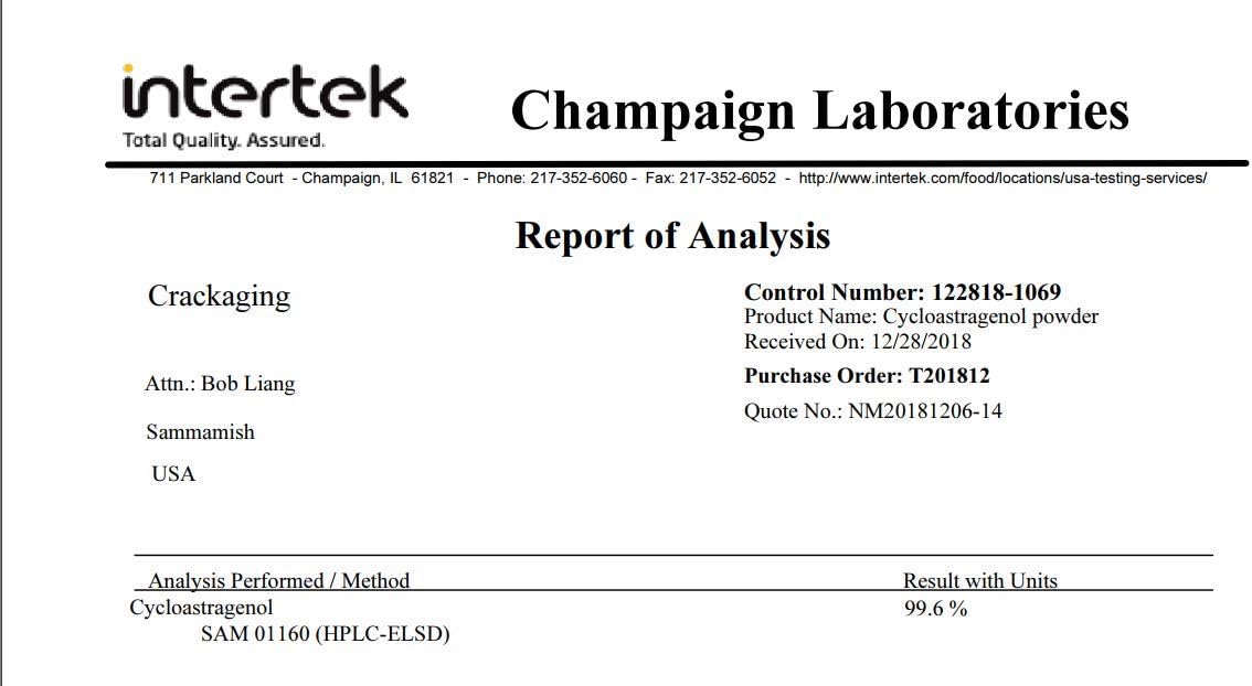 Crackaging Super-Absorption Cycloastragenol 98% 25mg/Cap, 180 Caps in 6 Bottles Anti-Aging reactivate & DNA Cell Telomerase Supplements Strength Faction Longevity Classic
