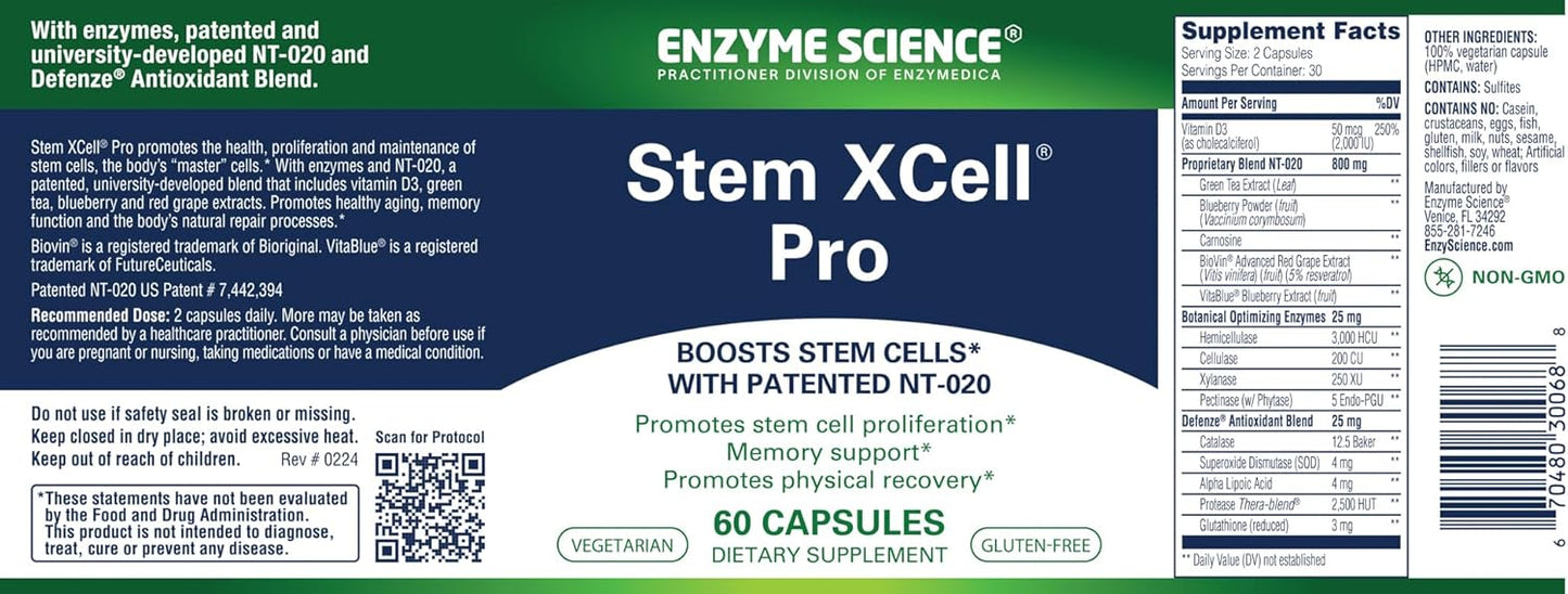 Stem XCell Pro, Antioxidant Support for Cellular & Immune Health, Stem Cell Health Supplement, 60 Capsules