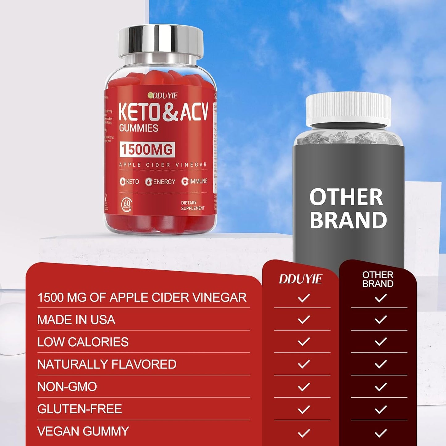 (3 Pack) Apple Cider Vinegar Gummies | Keto ACV Gummies for Supports Metabolism & Fat Burn with Vitamin B6 & B12 | ACV Supplement | Lemon Honey Flavor | 180 Vegan for Women and Men