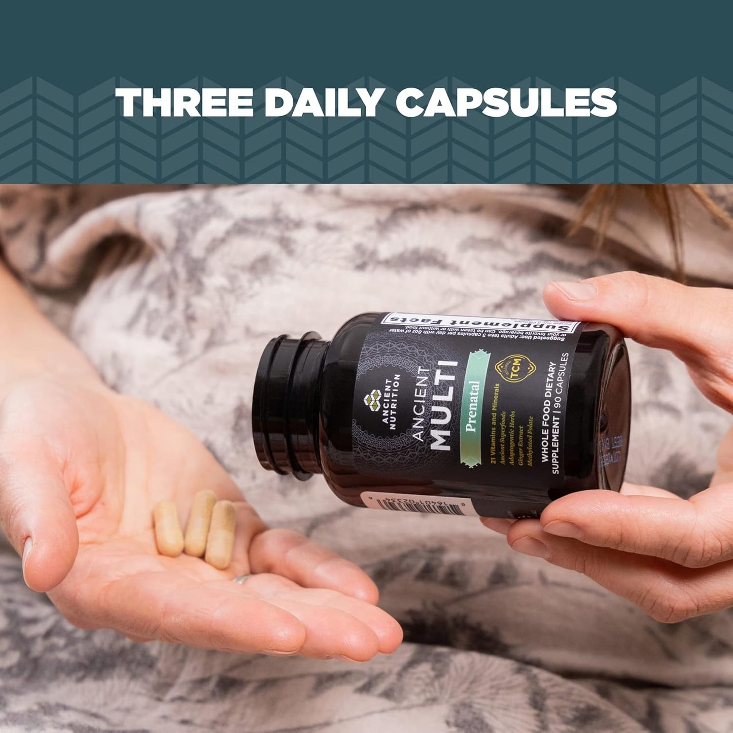 Ancient Nutrition Prenatal Vitamins, Multivitamin for Women with Vitamin C, B12, Magnesium and Folate, Supports Pregnancy and Fertility Health, 90 Ct