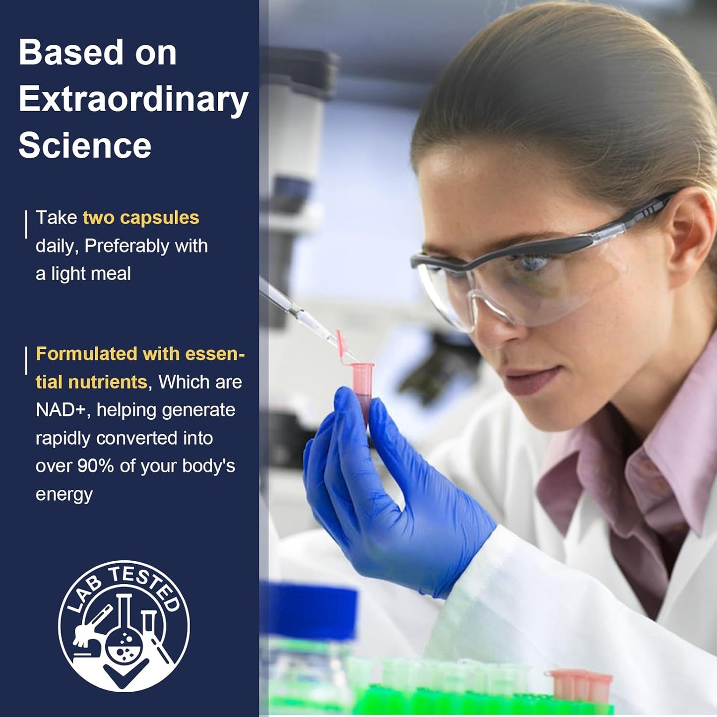 (2 Packs) NAD Supplement for Women Men with nicotinamide riboside resveratrol,Quercetin, Betaine Boost NAD+ Levels NAD Plus Supplement for Anti Aging, Energy, Immune, Focus 120 Capsules