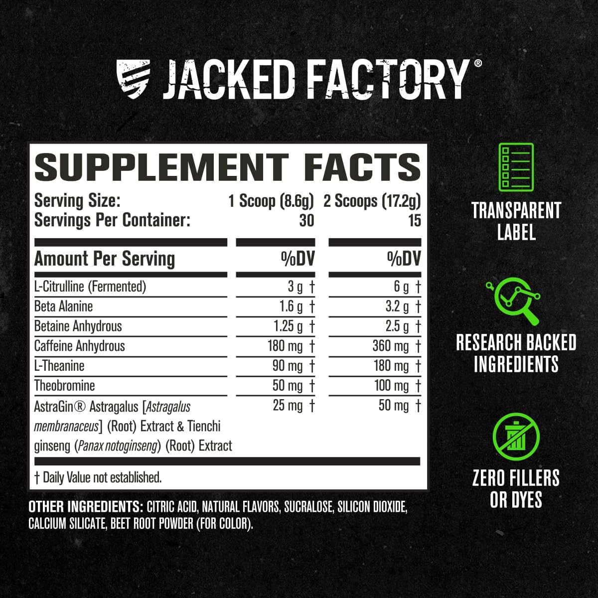 Jacked Factory NITROSURGE Pre Workout Supplement - Endless Energy, Instant Strength Gains, Clear Focus, Intense Pumps - NO Booster & Preworkout Powder with Beta Alanine - 30 Servings, Cherry Limeade