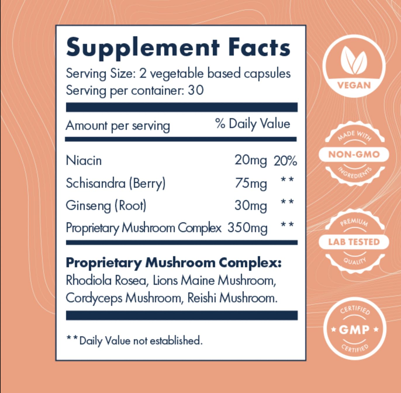 ENRICH Adaptogen Supplement – Doctor-Formulated Blend for Energy, Focus and Attention, and Mood Support | Natural Adaptogen Formula with Clinically Sourced Ingredients | Vegan, Non-GMO | 30 Servings