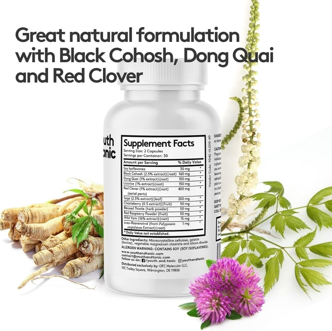 Youth & Tonic Water Retention Pills for Women and Hormone Balance Capsules for Swelling & Loss of Water and to Maintain Healthy Female Hormonal Level | 30 + 60 Capsules