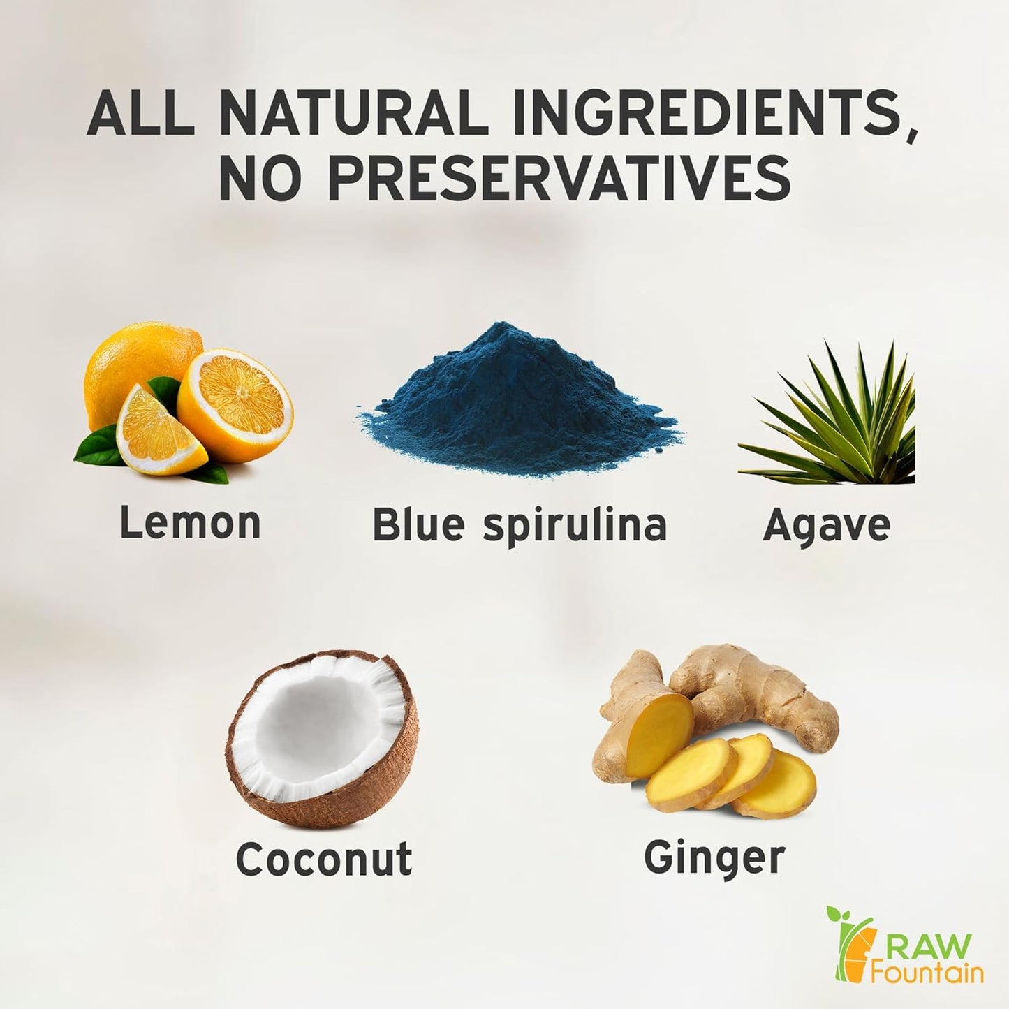 20 Immunity Shots w/Blue Spirulina, Agave, Lemon, Ginger 2fl Oz, Packed w/Vitamin C, Raw, Cold Pressed, Unpasteurized, Boosts Immunity, All Natural, No Artificial Flavors or Preservatives