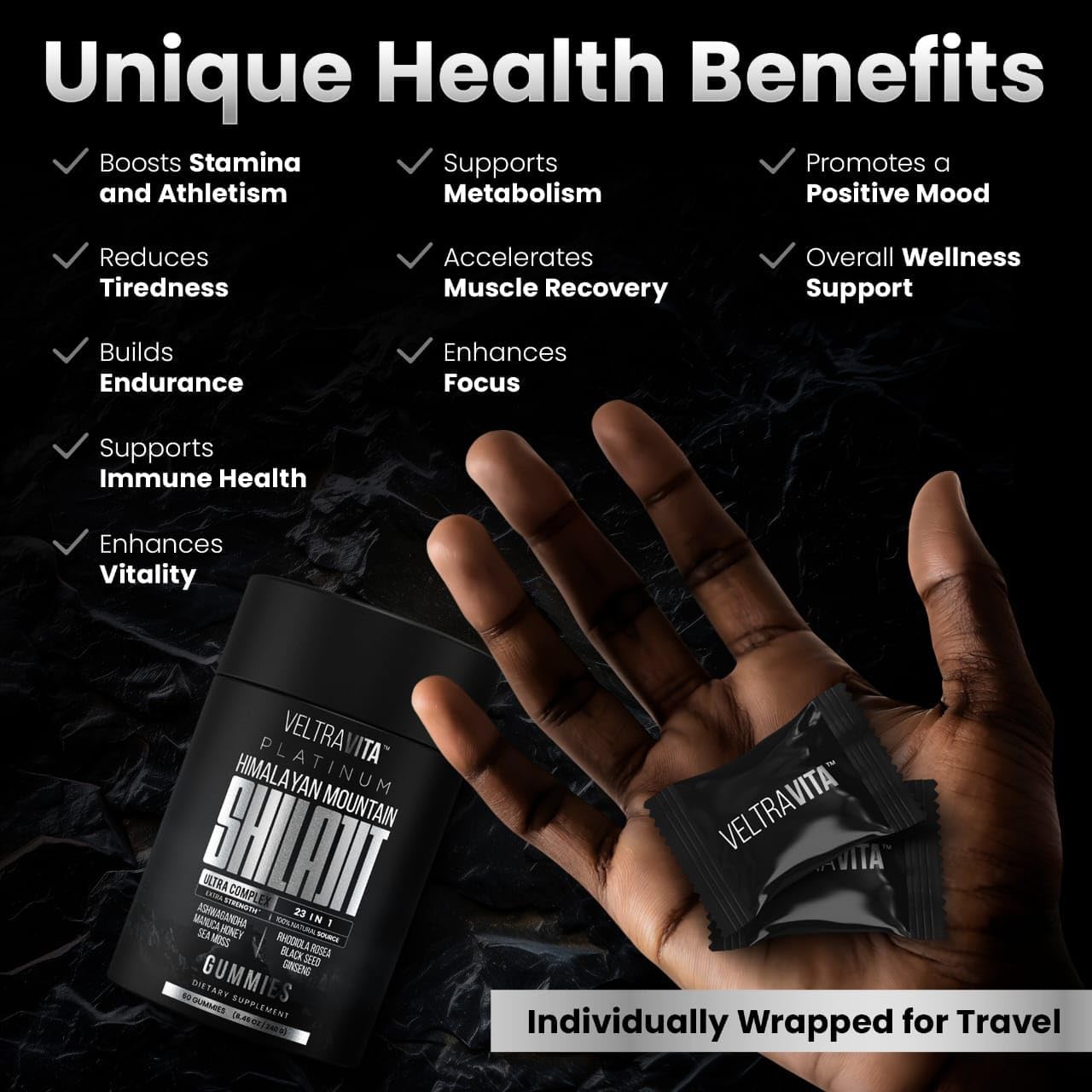 28000 mg, 23-in-1, Himalayan Shilajit for Men, Ashwagandha Gummies Platinum, Irish Sea Moss Gel, Black Seed Oil, Manuka Honey Medical Grade, Tongkat Ali, Rhodiola Rosea, No Sugar, Lab Test