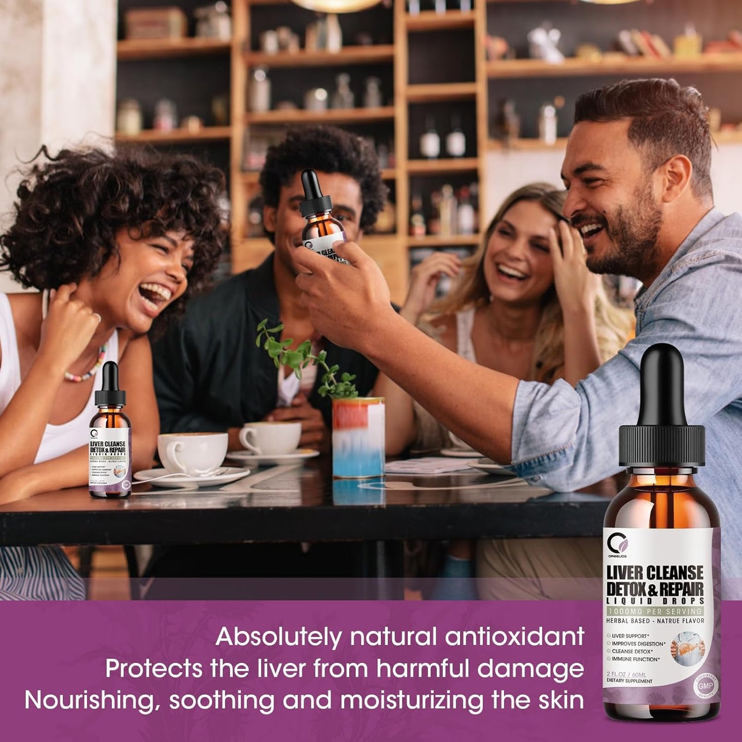 2 Pack Liver Cleanse Detox & Repair Liquid Drops with Milk Thistle, Artichoke Extract, Liver Supplement for Liver Cleanse & Detox, Antioxidant, Digestive Support,Vegan - 4 Fl Oz