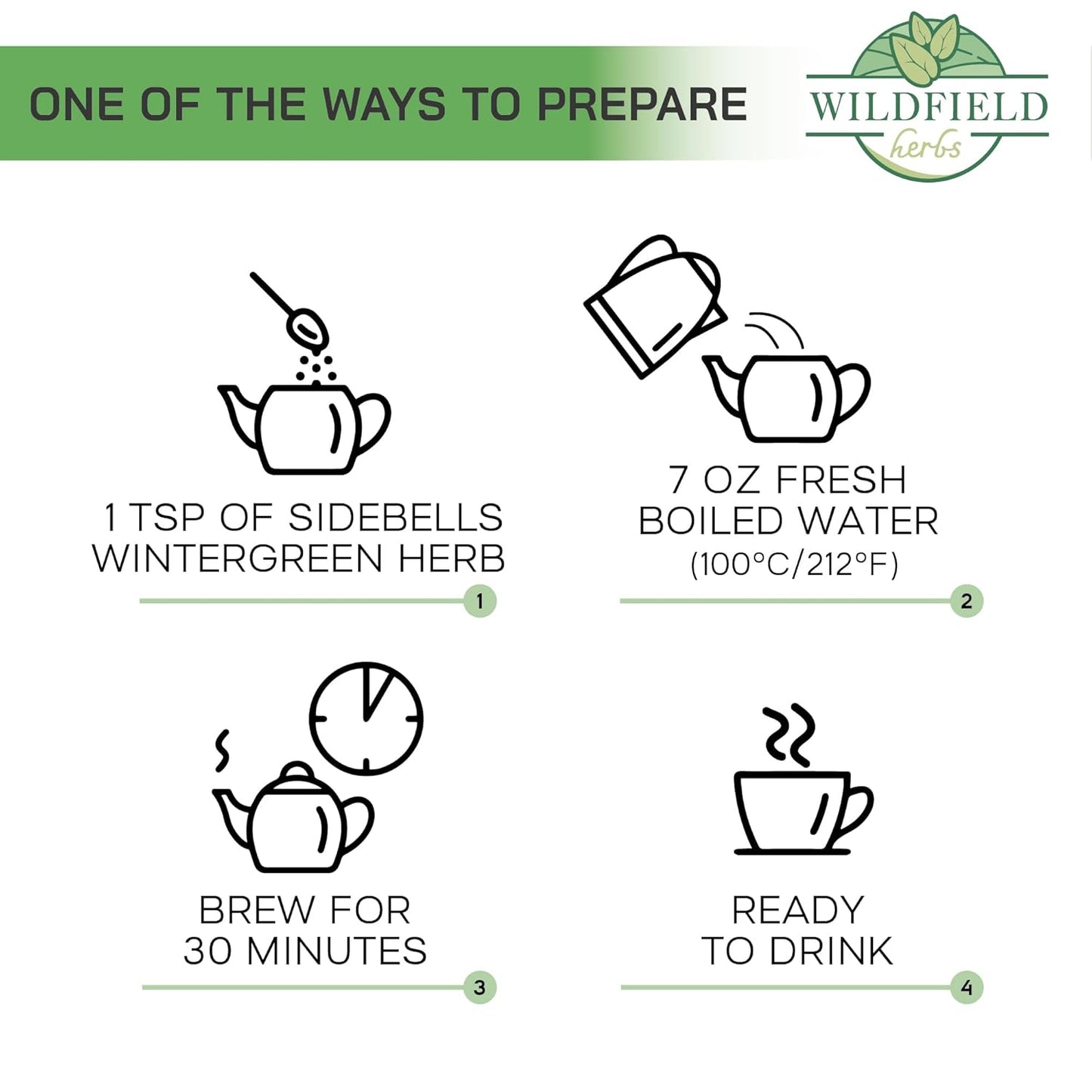 1.8 oz. Dried Cut Sidebells Wintergreen Herb Tea (Orthilia Secunda) - 50 g One-Sided Wintergreen Herbal Tea Orthilia (Peralito)