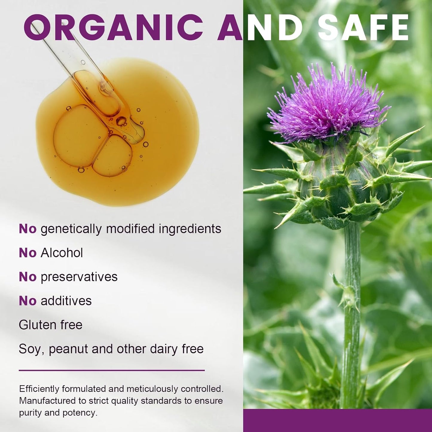 (1 Pack) Milk Thistle Supplement for Liver Cleanse Detox & Repair, Liver Detox Drops with Organic Milk Thistle Seed, Artichoke Extract, Dandelion, Turmeric and Vegan, Non-GMO, Gluten-Free - 1 Fl Oz