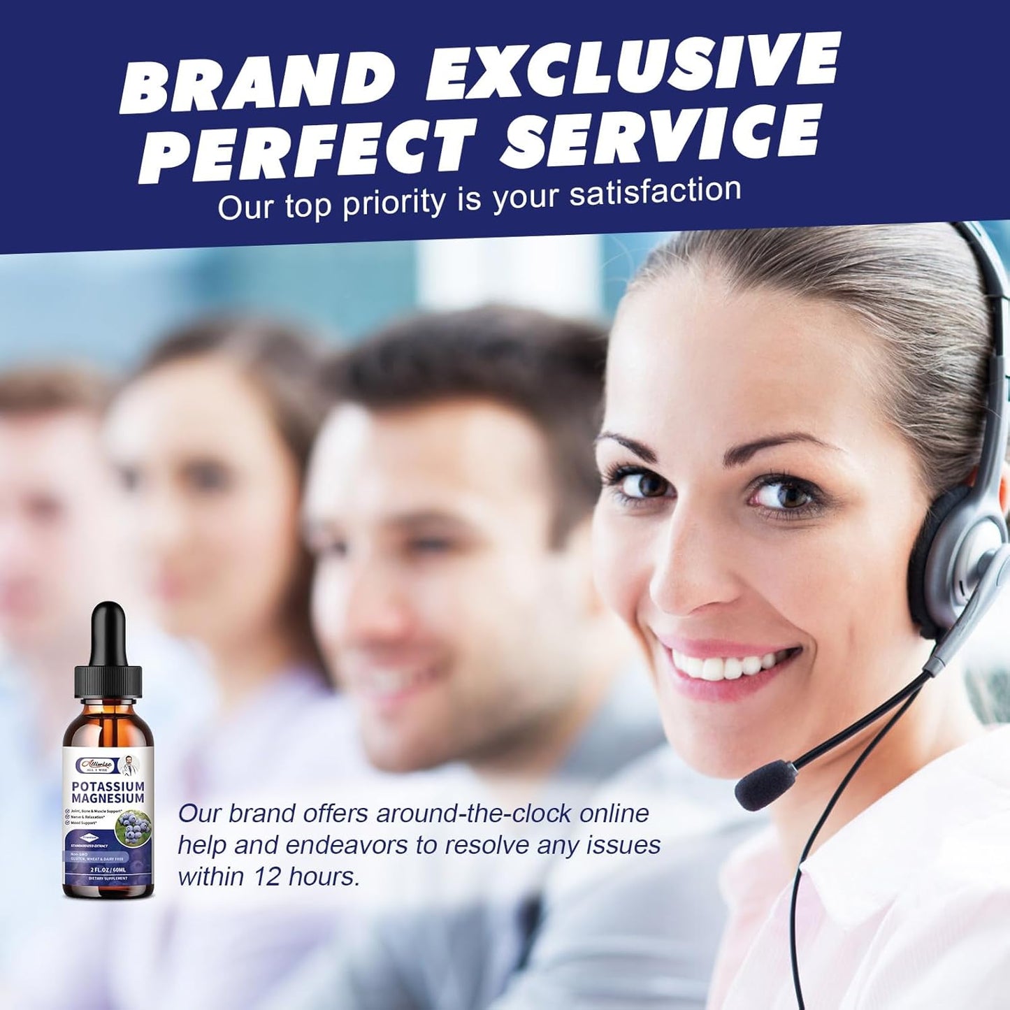 2 Pack Potassium Magnesium Supplement Liquid - High Absorption Calm Magnesium Complex & Potassium Plus Calcium, Vitamin D3, Zinc for Leg Cramps & Bone & Energy & Immune Support - 4 Fl oz