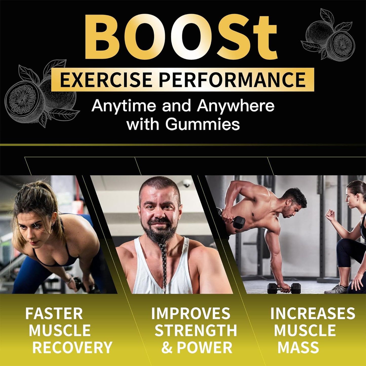 Creatine Monohydrate Gummies for Men & Women-5g of Creatine Monohydrate per Serving - Sugar Free,Vegan, Passion Fruit Flavor, 120 Count