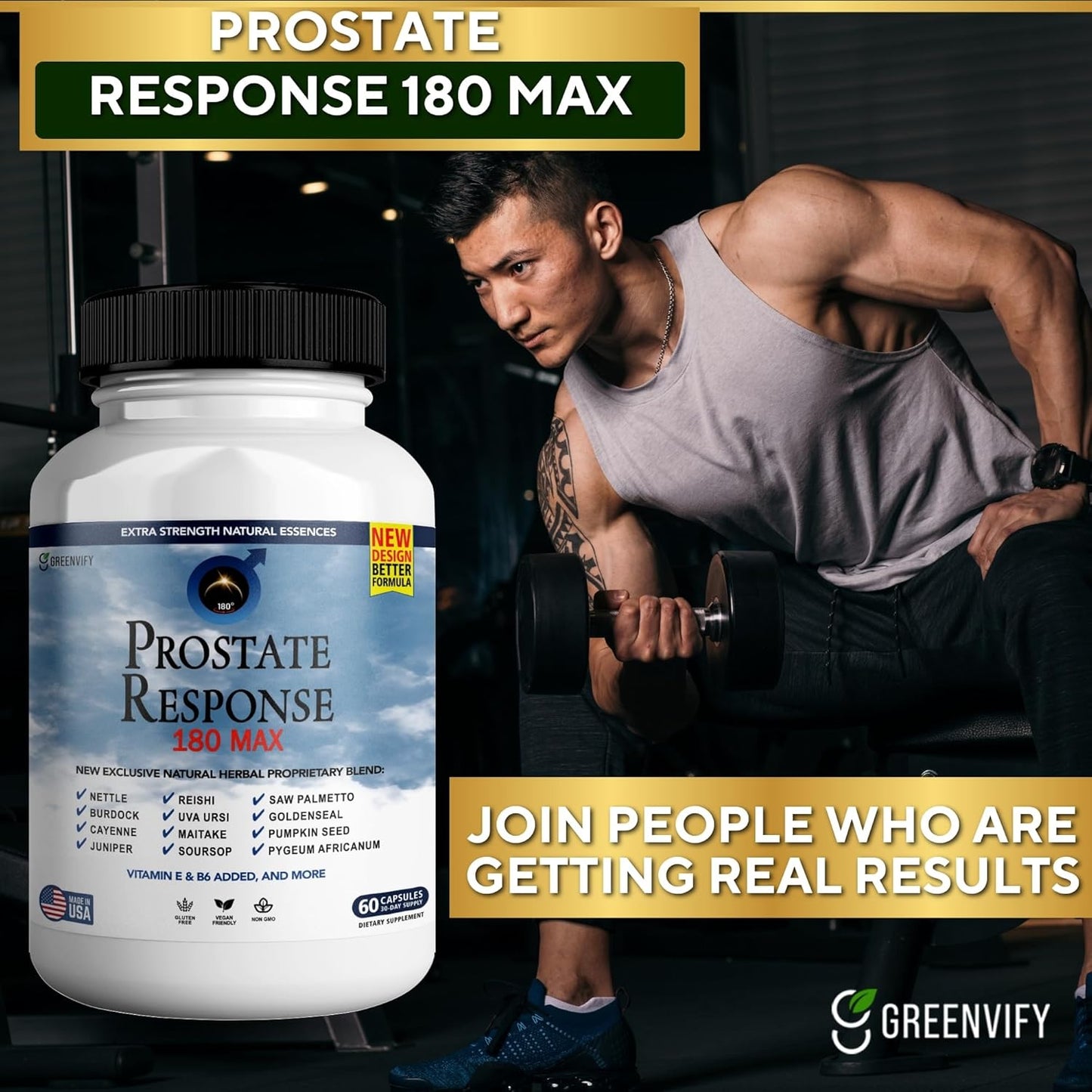 Prostate Response 180 Max Prostate Formula Supplements for Men Capsules, Health Supplements - Maximum Strength, All Natural to Support Normal & Healthy Function (1)