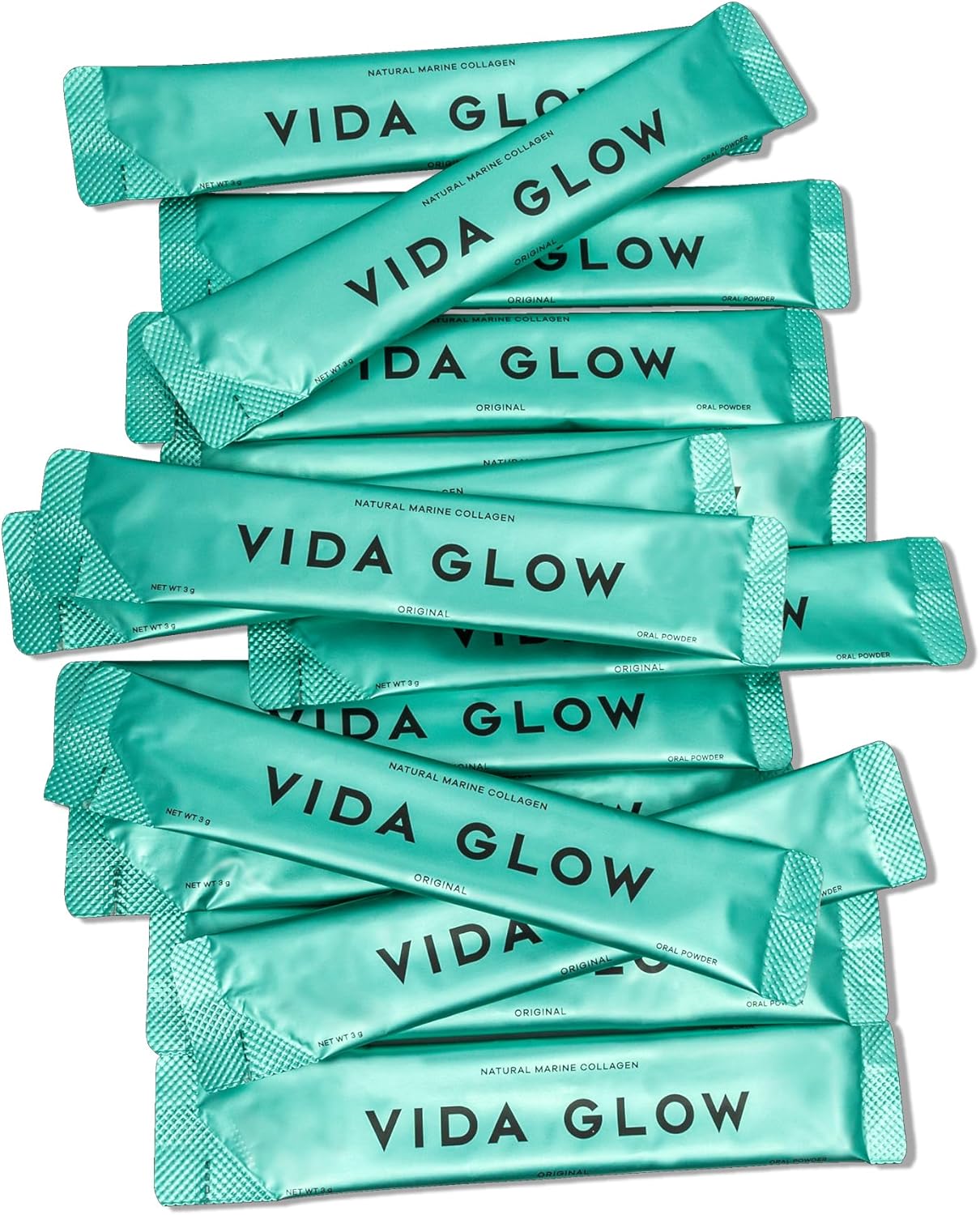 Vida Glow Marine Collagen Powder - Anti Aging Supplement with Collagen Peptides, Promotes Glowing Skin, Strong Nails, Healthy Hair | 30 Servings, Original Flavor