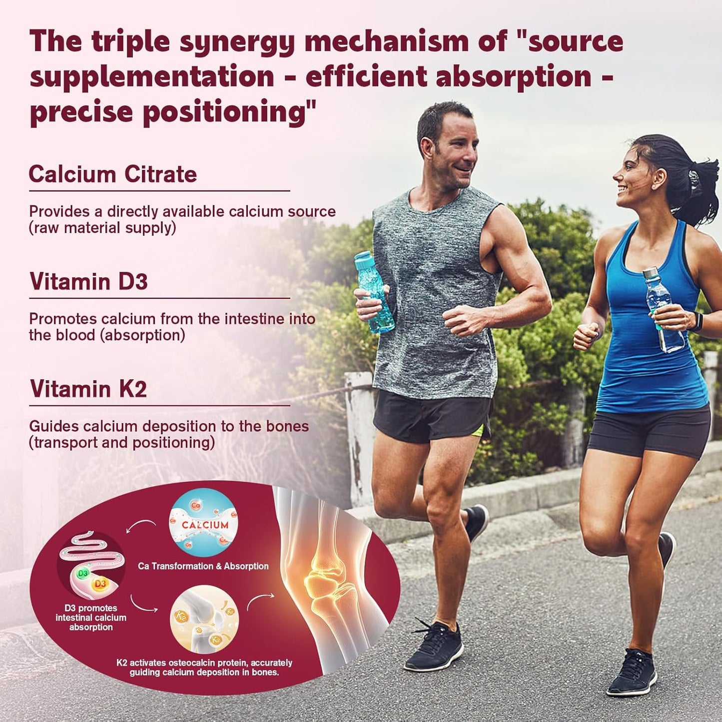 (4 Pack) Calcium Citrate with Vitamin D3 Liquid Drops for Women - Bones, Teeth, Immune Support, 1200mg Calcium Citrate Liquid Drops with Vitamin D3 K2, Vegan, Sugar-Free, 1 Fl Oz