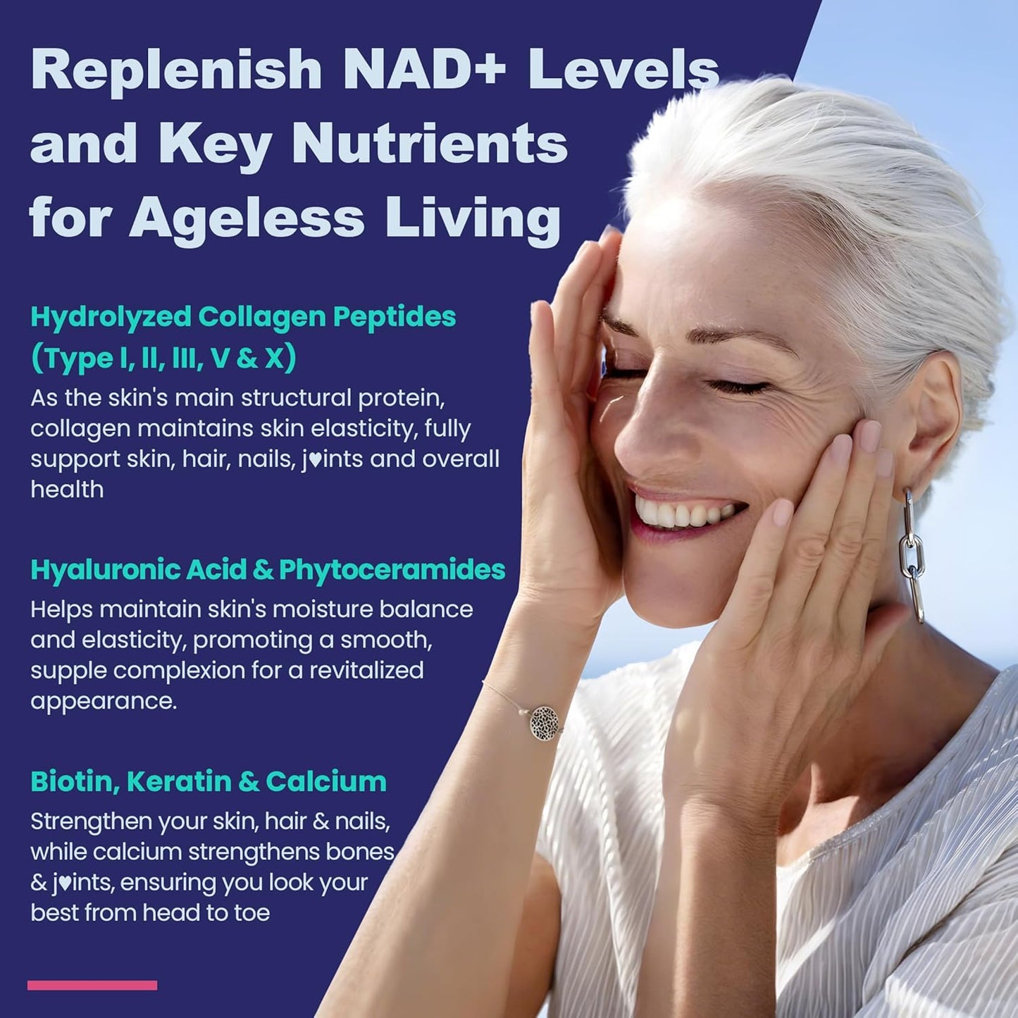 2 Pack - Nicotinamide 500mg Gummies, NAD+ Supplement for Women & Men w/Collagen Peptides, (Flush Free Niacin) Vitamin B3 Niacinamide for Anti-Aging, NAD+ Levels, Longevity, Focus & Brain, Sugar Free