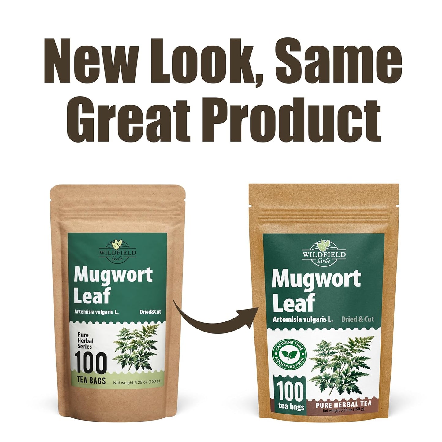 100 Bags Dried Mugwort Tea Mugwort Herb Dried Tea (Dried Artemisia Vulgaris Herb) - 100 Count 1.5g Bags Artemisa