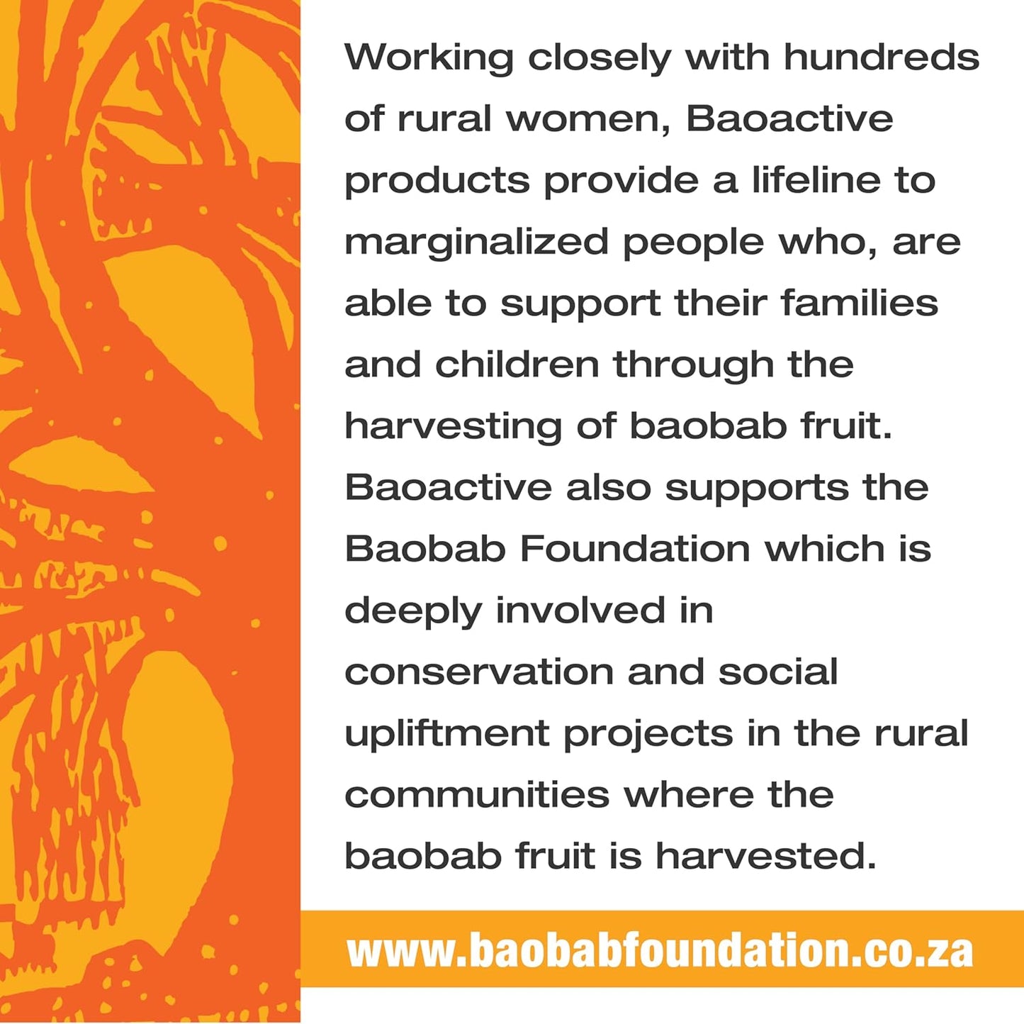100% Organic Baobab Powder 120 Capsules | Direct from South Africa | USDA Organic Certified
