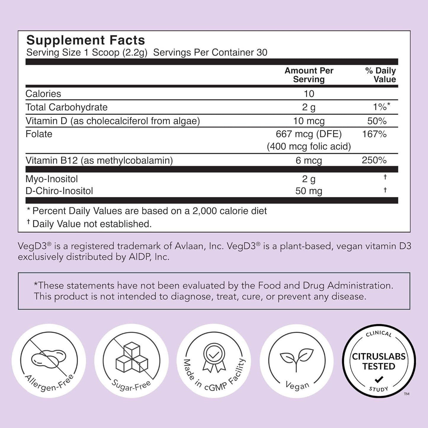 Rael Hormone Balance for Women, Inositol Powder Supplement - Ovarian Function Support, Vitamin B8, 40:1 Proven Ratio, Folic Acid, Vegan (30 Servings)