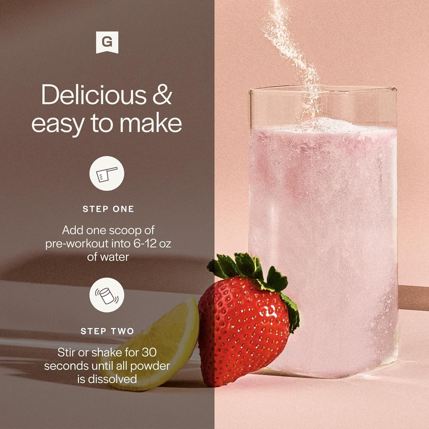 Gainful Caffeine Free Pre Workout Powder with Creatine, Strawberry Lemonade Flavor, Supports Strength, Endurance, & Recovery, BCAAs, Beta Alanine, L-Citrulline, No Artificial Ingredients, 20 Servings