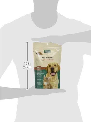 NaturVet All-in-One Dog Supplement - for Joint Support, Digestion, Skin, Coat Care – Dog Multivitamins with Minerals, Omega-3, 6, 9 – Wheat-Free Vitamins for Dogs – 13-Ounce Powder