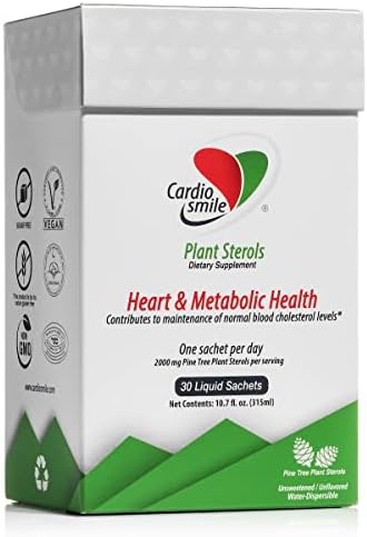 2000mg Plant Sterols Supports Healthy Cholesterol Levels with 1400mg beta-Sitosterol for Heart & Metabolic Health Support, 90 Day Supply in Single Use Liquid Packets