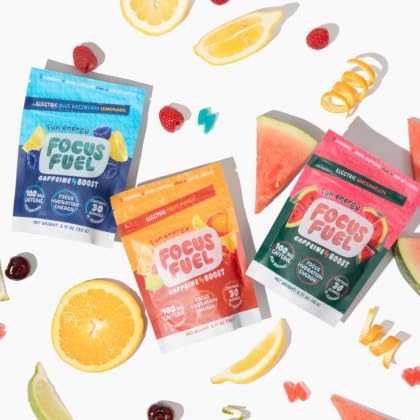 Energy Chews – Trial Size Variety Sample Pack (9 Servings) – 100mg Caffeine + Alpha GPC + L-Theanine + B12, Magnesium – Blue Razzberry Lemonade, Watermelon, Fruit Punch – No Crash or Jitters