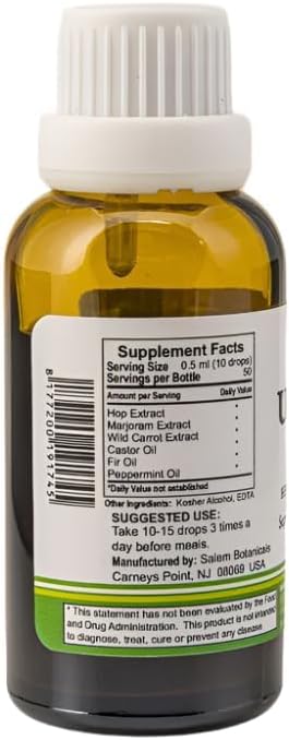 Salem Botanical Tincture Urolesan - 0.85 fl oz - Herbal Supplement for Kidney Health & Urinary Wellness