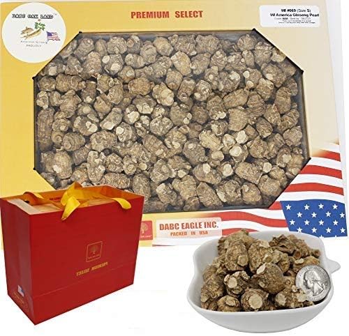 1LB=453gm/Box Hand-Selected Wisconsin Farmed Ginseng Root | Pearl Small 威斯康辛州 西洋参 花旗参 礼盒装 |Cultivated Wisconsin American Ginseng WI 069# Box