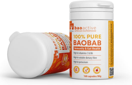 100% Organic Baobab Powder 120 Capsules | Direct from South Africa | USDA Organic Certified