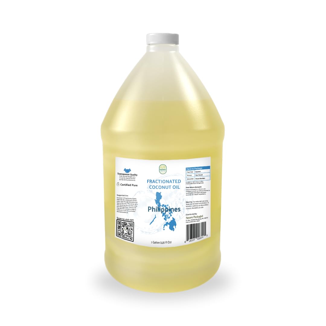 Fractionated Coconut Oil - Sourced Directly from our Farm Partner in the Philippines - Carrier Oil for Diluting Essential Oils, Body, Hair, and Skin Moisturizer - (1Gallon)