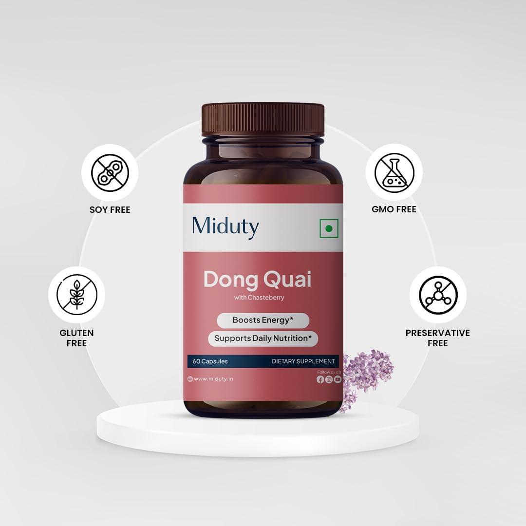 Dong Quai with Chasteberry - Boron - Calcium Citrate Maleate - Silicon - Manganese - Red Clover - Gluten Free - Non-GMO - 60 Capsules