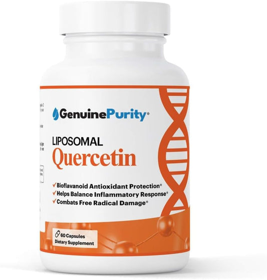250mg Liposomal Quercetin Supplements - 60 Vegan Capsules to Support Antioxidant Defense, Cellular Health & Immune System - Quercetin Capsules Perfect for Healthy Aging and Vitality