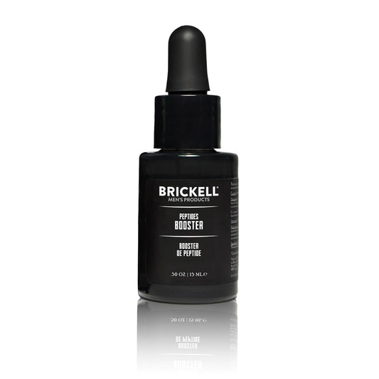 Brickell Men’s Protein Peptides Booster Serum for Men, Natural and Organic Protein Peptides Booster for Face to Firm and Restore Skin, Boost Collagen Production and Fight Aging (Unscented, 0.5 Ounce)