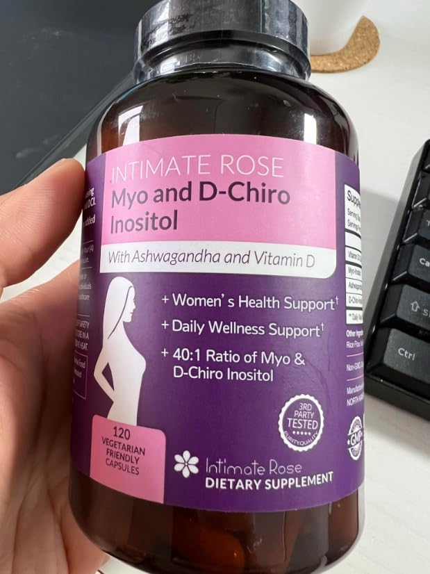 Intimate Rose Myo-Inositol & D-Chiro Inositol Supplement for Women - Hormone Balance & Ovarian Support for Women - Ideal 40:1 Ratio, Vitamin D3 + Ashwagandha