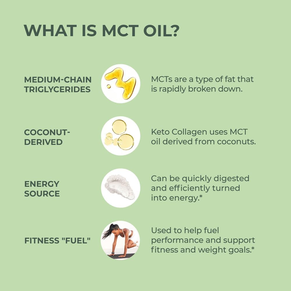 Primal Harvest Keto Collagen Powder with MCT Oil Hydrolyzed Collagen Peptides 10 oz Unflavored Paleo & Keto Friendly Protein Supplement