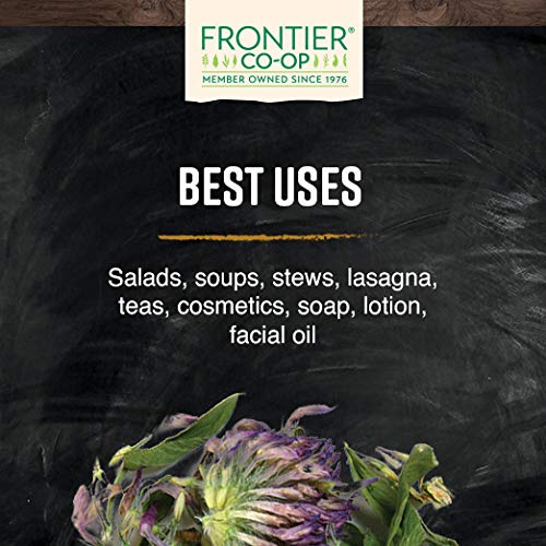 Frontier Co-op Organic Whole Red Clover Blossoms, 0.71oz - Fragrant, Natural and Versatile for Garnishes and Red Clover Tea - Kosher, Non-Irradiated