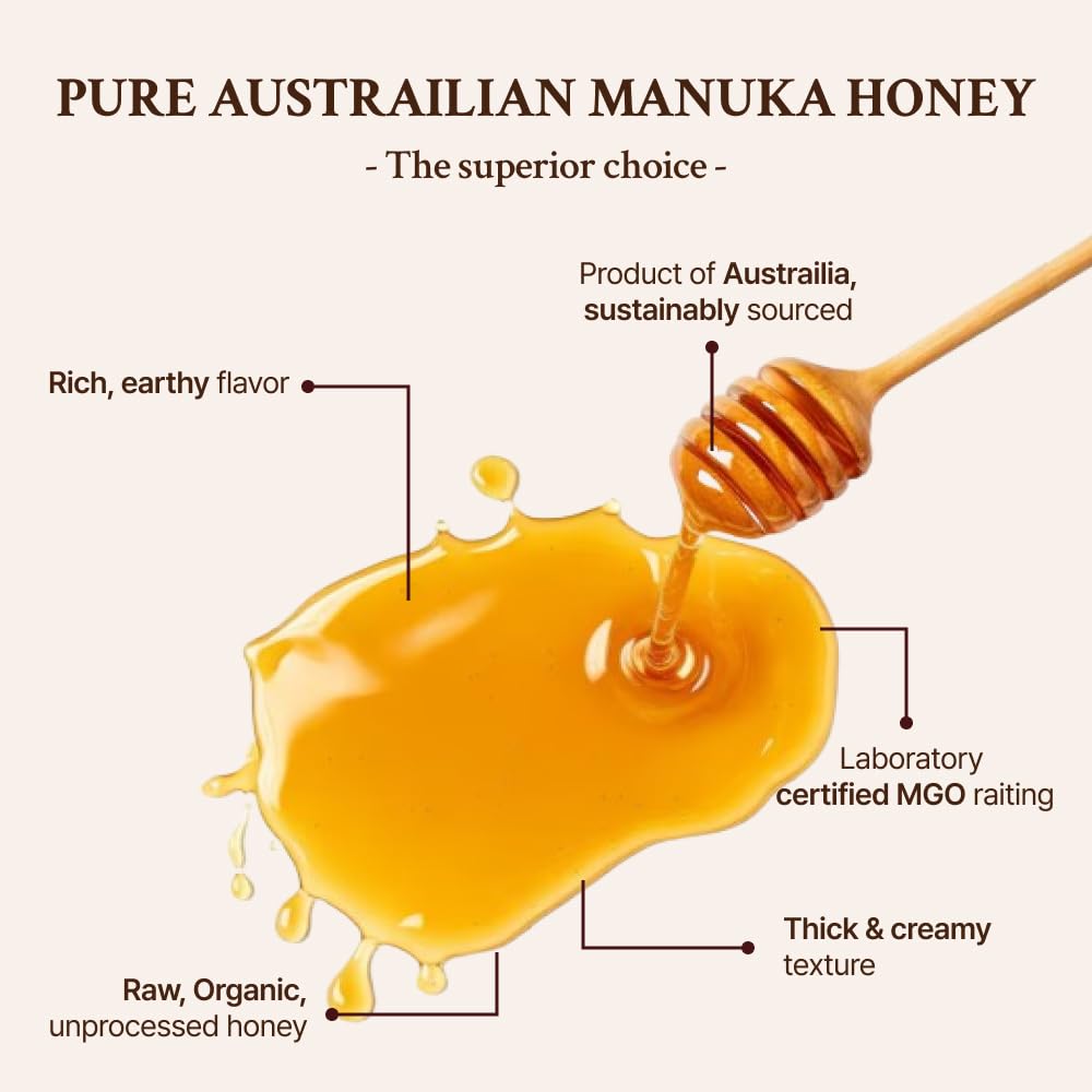 1770 Naturally Australian Manuka Honey Sticks (MGO 83+ (30 Sticks))