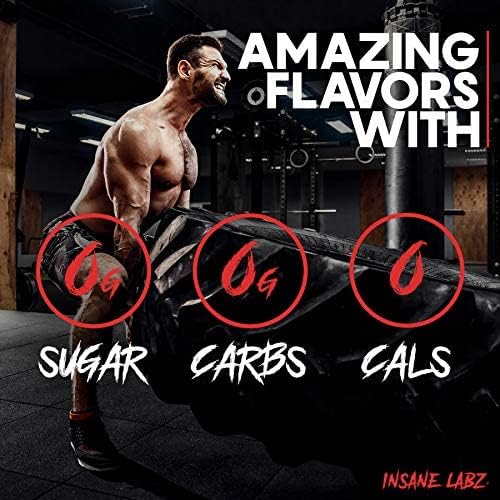 Insane Labz Hellboy Edition, High Stimulant Pre Workout Powder and NO Booster with Beta Alanine, L Citrulline, and Caffeine, Boosts Focus, Energy, Endurance, Nitric Oxide Levels, 35 Srvgs Cherry Lime
