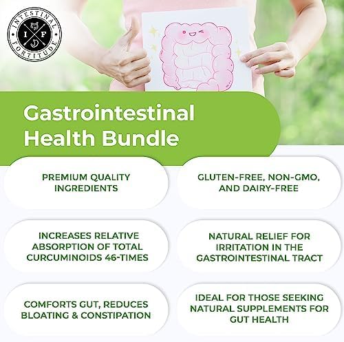 Intestinal Fortitude AI-5 & GLR-6 Digestive Health Supplement Bundle w/Glutamine, Turmeric, Curcumin for Gut Health Capsule Supplement & Support Digestive Health, Non-GMO, Dairy Free - 30-Day Supply