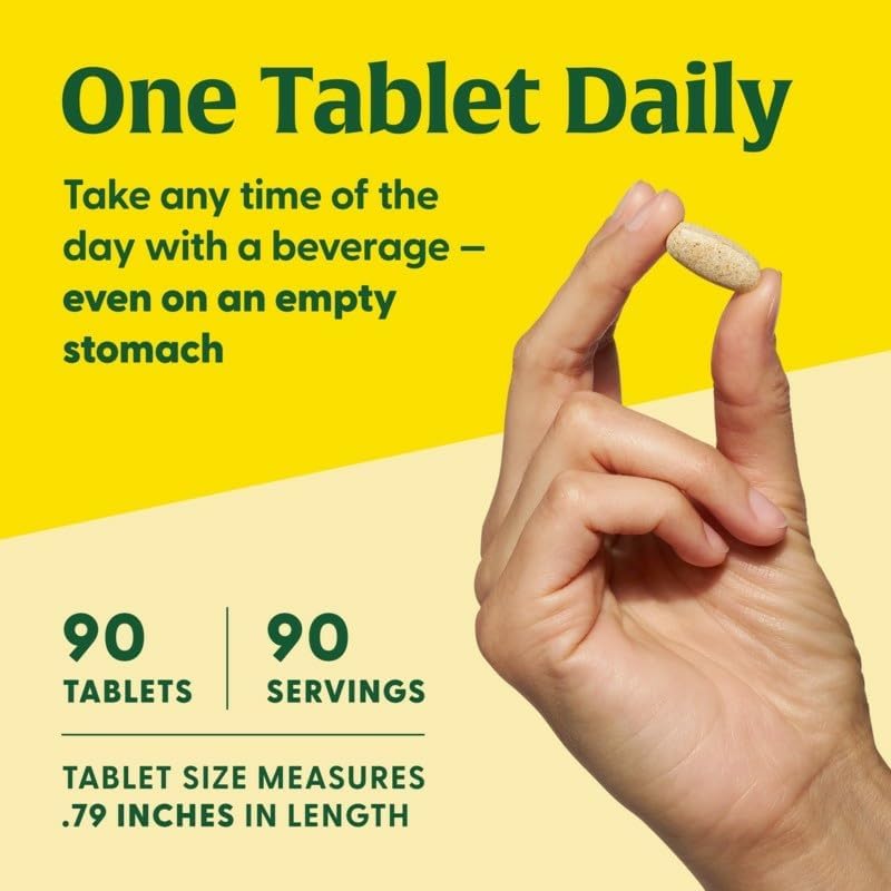 MegaFood One Daily Mens Multivitamins - Multivitamin for Men - Vitamin C, Vitamin D3 & Vitamin B12 - Muscle, Energy Metabolism & Immune Support - Vegetarian, Gluten Free - 90 Tablets, 90 Servings