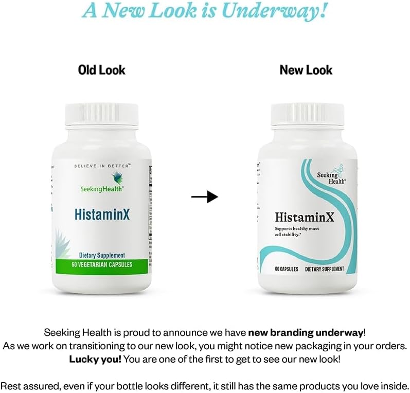 Seeking Health HistaminX, Histamine Support with Bioflavonoids, Natural Nettle, Quercetin, Rutin, Bromelain, for Immune System and Inflammation Support, Seasonal Support, Vegetarian (60 Capsules)