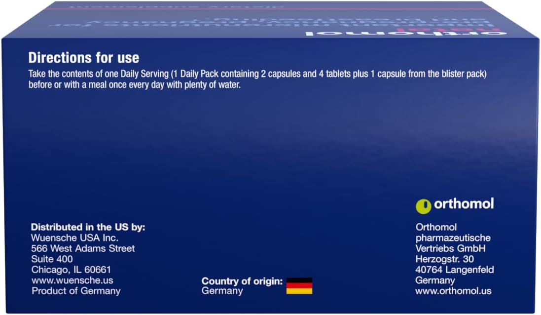 Orthomol Natal, Natal Supplement, Supports Health for Pre-Pregnancy, Pregnancy, and Breastfeeding, Tablets and Capsule Supplement, 30 Count (Pack of 1)