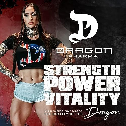 DRAGON PHARMA Venom Extreme Potency Pre-Workout, Laser Sharp Focus + Energy, Intense Performance, Proven Ingredients for Enhanced Vasodilation & Endurance (40 Servings, Blue Raspberry)