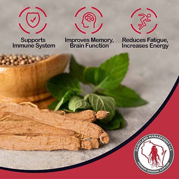 16 oz Pack of Korean Panax Ginseng Root - Authentic Panax Ginseng - Non-GMO, Gluten Free Ginseng Root - Use Ginseng in Soup, Tea, Congee