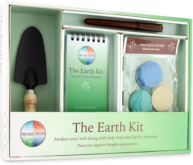 The Earth Kit - Bury Negative Thoughts for Relaxation - Give The Gift of Peace of Mind - Self Care Kit by Two Sage Sisters