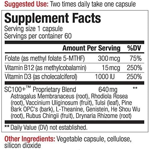 Stem Cell 100+: Multi-Pathway Anti-Aging & Rejuvenation Supplement Supports Stem Cells, Telomeres, Longevity Genes, Vascular Circulation, Neural Function, Autophagy, and More