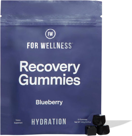 Electrolyte Recovery Gummies - Blueberry Flavor Hydration Gummies with VitaBlue - Blueberries & Electrolytes - Exercise Recovery, Energy Boost, Replenishment & Antioxidants Non-GMO, Vegan, 90ct