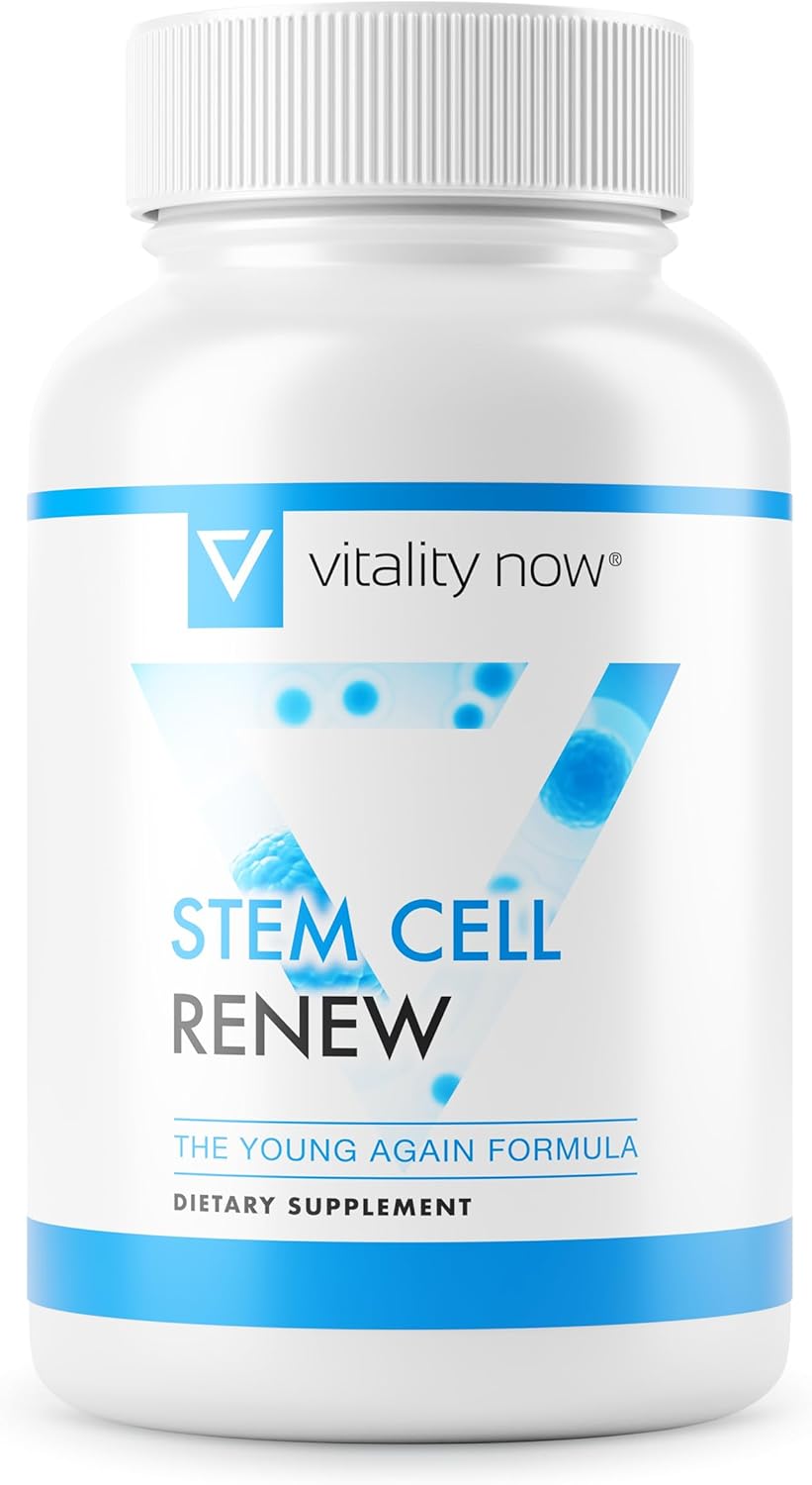 Stem Cell Renew | Boost Your Natural Supply of Stem Cells to Strengthen Mental Sharpness, Help Slow Signs of Aging and Restore Youthful Energy - Created by NASA Scientist | 1-Month Supply (60 count)