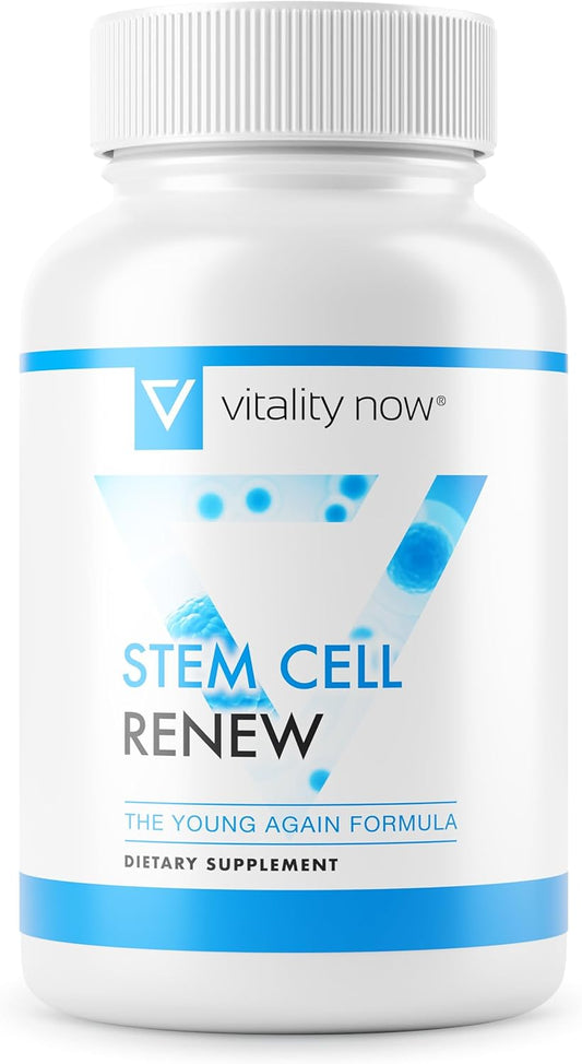 Stem Cell Renew | Boost Your Natural Supply of Stem Cells to Strengthen Mental Sharpness, Help Slow Signs of Aging and Restore Youthful Energy - Created by NASA Scientist | 1-Month Supply (60 count)